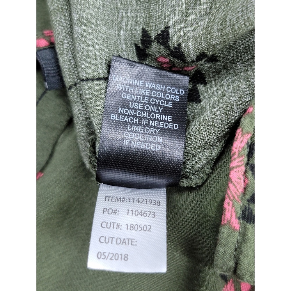 Torrid Womens 1X Tank Top Olive Green Tiered Boho Tribal Rayon Sleeveless - Picture 5 of 7
